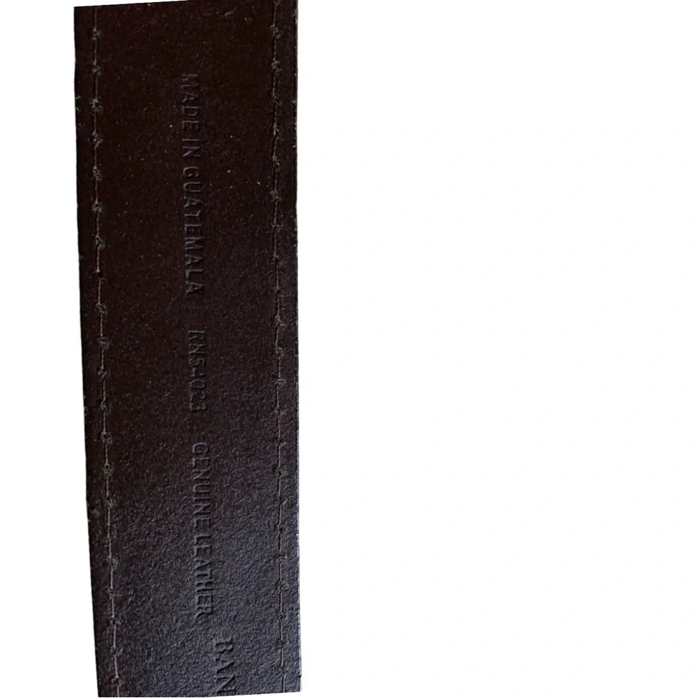 Men’s Banana Republic Brown Worn Broken-In Leather Bronze Buckle Belt